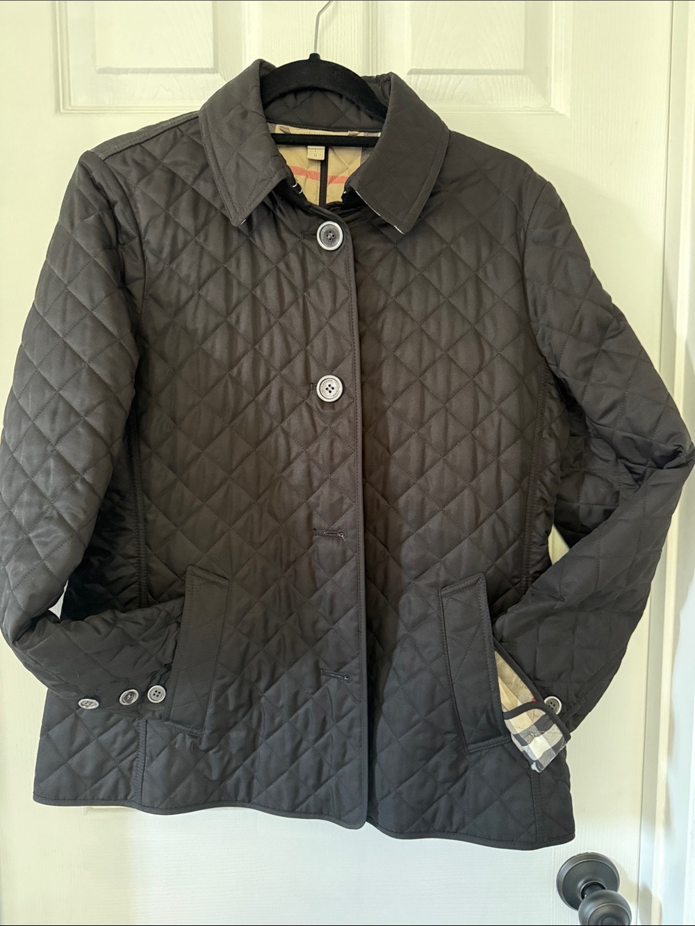 Burberry Quilted Button-Front Jacket - Black